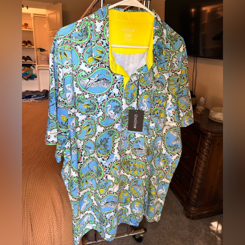 Good Good Golf Birds Eye View Polo new with tags